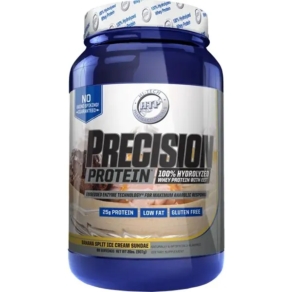 Hi-Tech Pharmaceuticals Precision Protein Whey Protein Isolate Banana Split Ice Cream Sundae 2 lb