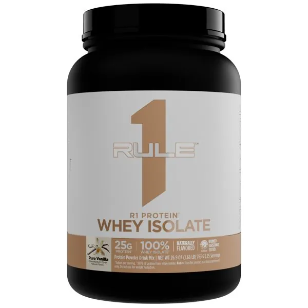 Rule One Proteins Naturally Flavored R1 Protein Whey Isolate Pure Vanilla 1.5 lb